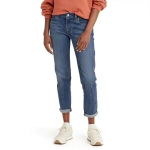 Denizen Levi's Medium Wash Blue Denim Mid Rise Boyfriend Jeans Women's Size 12